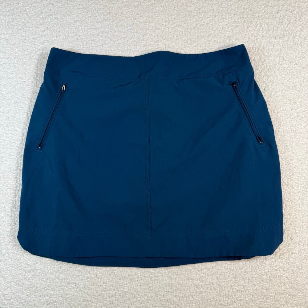 Orvis Blue Stretch Microfiber Pull-On Skort with Mesh Linerand Elastic Waist L